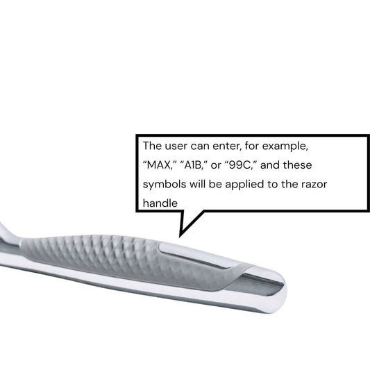 Personalized Harry’s Silver Men’s Razor Kit with Custom Engraving | 5-Blade Razor + 8 Refills