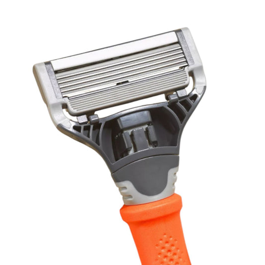 Harry’s Orange Men’s Razor Kit with 16 Blade Refills | Long-Lasting 5-Blade Shaving System