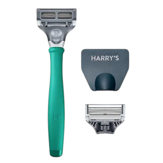 Harry’s Green Razor Kit with 16 Blade Refills | Men’s Premium Shaving Set