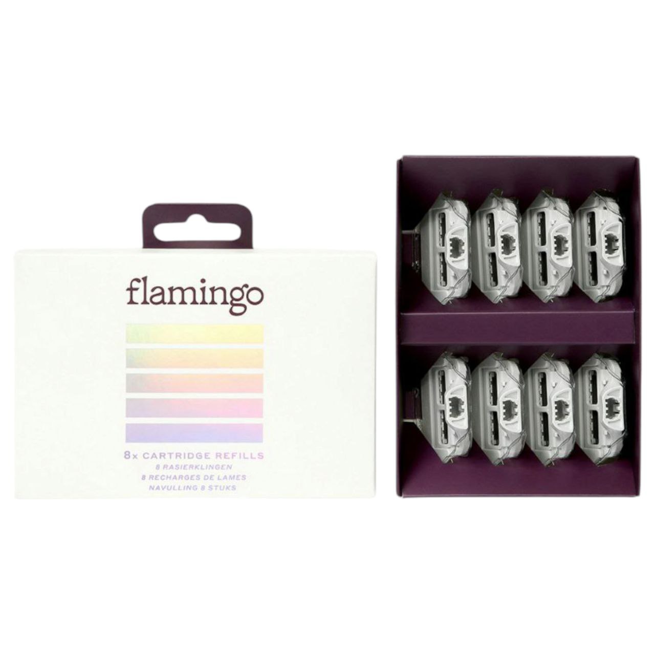 Cartridge for Women's Flamingo Razors with 5 blades ( 8 pieces )