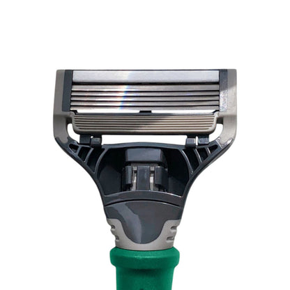 Harrys grünes Rasiererset für Männer mit 16 Ersatzklingen | Langlebiges 5-Klingen-Rasiersystem