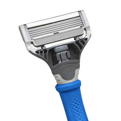 Kit de afeitadora para hombre Harry's azul: afeitadora alemana de 5 hojas + 4 recambios: afeitado suave y cómodo