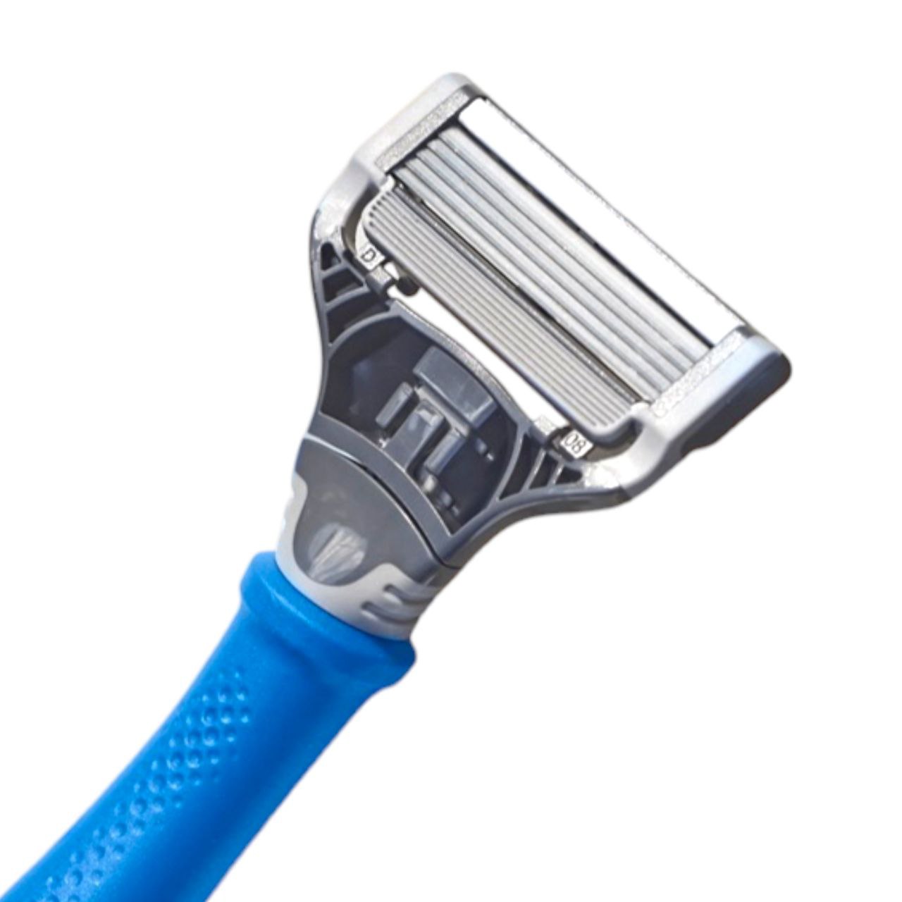 Kit de afeitadora para hombre Harry's azul: afeitadora alemana de 5 hojas + 4 recambios: afeitado suave y cómodo